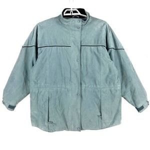 Outback Trading Co Jacket Coat Blue Zip Quilted XL